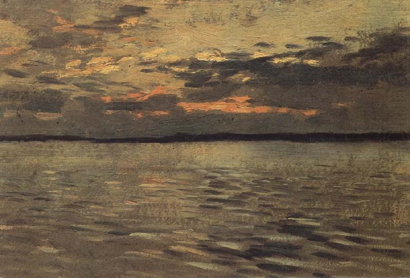 Lake evening, Levitan, Isaak